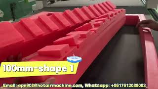 CNC Cutting Machine  How to cut 100mm thick epe foam crosslinked polyethylene foam and make shape [upl. by Ylagam553]