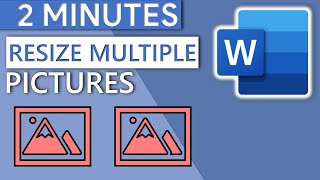 Resize Multiple Pictures in Word 2 MINUTES  2020 [upl. by Enrica]