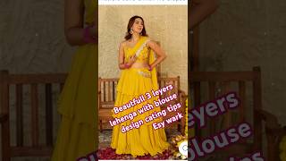 3 leyers skirts lehenga Choli set design 2024outfit HalDi function shorts ytshorts lehenga [upl. by Carmen]