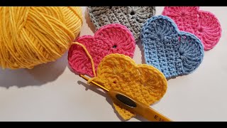 Very simple crochet heart  Jak zrobić serce na szydełku  Tutorial DIY tutorial diy [upl. by Barn78]