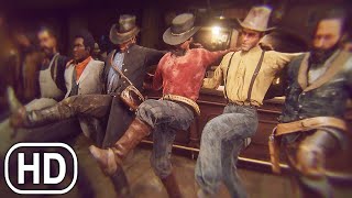 Arthur gets Lenny drunk at the Saloon Funny Moment  Red Dead Redemption 2 [upl. by Otnicaj]