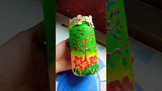 easy flower making with bottleart with gluepainting craftbottle artartandcraft ytshortsshorts [upl. by Ileak663]