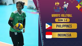 Philippines  Indonesia  Rank 34  Womens Volleyball SEA Games 32 [upl. by Oiznun589]