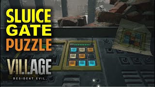 Open Sluice Gate  Solve Sluice Gate Control Puzzle  Resident Evil 8 Village RE8 Guide [upl. by Otipaga]