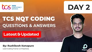 TCS NQT Coding Questions and Answers Day 2  TCS NQT Preparation 2024 [upl. by Obe]