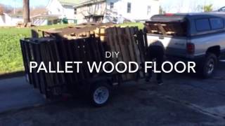 DIY RECLAIMED PALLET WOOD FLOOR [upl. by Lamaaj]