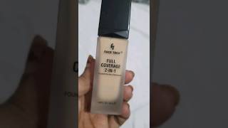 Face Tech Full Coverage 2 in 1 Foundation Review how to use foundation foundation makeup shorts [upl. by Kenji]