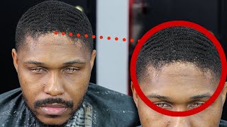 I HAD TO PUSH HIS LINE BACK😳  WAVERS HAIRCUT LOW BALD TAPER HAIRCUT TUTORIAL [upl. by Wiles]