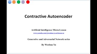 Contractive Autoencoder [upl. by Inigo]