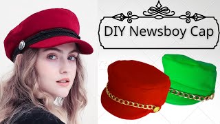 DIY Newsboy cap  How to make beret cap free pattern [upl. by Janaya]