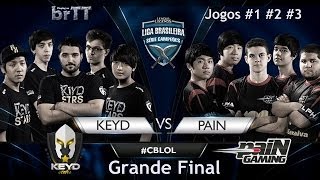 Keyd Stars x paiN Gaming  Final CBLOL 2014  Jogos 1 2 3 [upl. by Annayar]