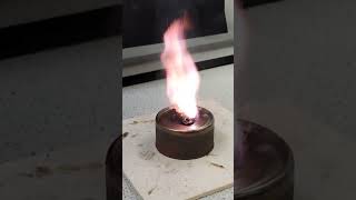 Potassium Manganate VII amp Glycerol Reaction  Pink Flame  No Heating [upl. by Volpe]