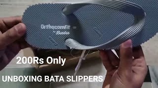 UNBOXING BATA Ortho Comfit Mens Slipper Grey [upl. by Assilym]