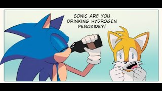 Sonic Drinks Hydrogen Peroxide  Sonic Comic Dub [upl. by Aryc669]