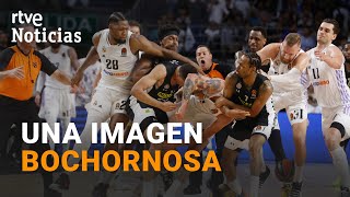 BALONCESTOEUROLIGA Los JUGADORES del REAL MADRID y PARTIZÁN protagonizan una BATALLA CAMPAL  RTVE [upl. by Erelia]