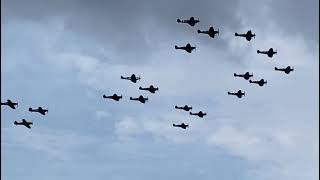 🇬🇧20 Spitfire and Hurricane Flypast Duxford September 2022🇬🇧 [upl. by Talbot]