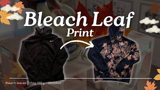 Bleach Designs On Shirts With A Leaf  Bleach Leaf Trick Fall  Do It Yourself  fall diy crafts [upl. by Ennoitna]