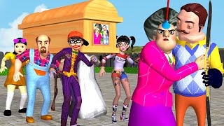 Squid Game vs Scary Teacher 3D NickJoker and Tani Harley Quinn Troll Miss T vs Neighbor with Archery [upl. by Norman]