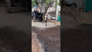 Bitumen spraying for Road Construction  Bitumen tar spraying  shorts [upl. by Meekar]