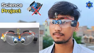 Smart Glasses For Blind Without Arduino  Best Science Project  Third Eye For Blind [upl. by Iur]