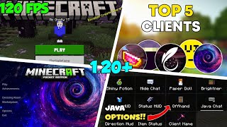 Top 5 Best Clients For Minecraft Pocket Edition 120  Lag Free Clients for MCPE [upl. by Adnahsor412]