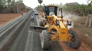 Awesome New Process The Best Activity Mix Clearing Gravel Good Pushing Mix Gravel By Motor Grader [upl. by Utham]