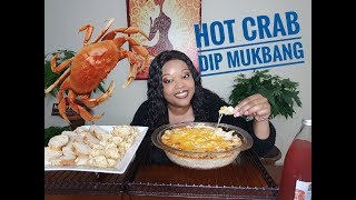 The Very Best Hot Crab Dip Mukbang Homemade 🦀 Dip eating show [upl. by Nhoj673]