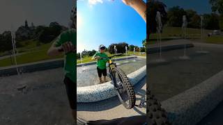 WPADŁ Z ROWEREM DO WODY 😂 shorts viral funny mtb bike challenge sports pov comedy fail [upl. by Khano]