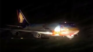 Singapore Airlines Flight 006  Crash Animations [upl. by Auoz155]