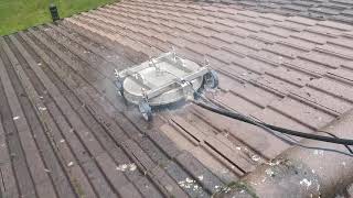 Roof cleaning Wigan Warrington St Helens Liverpool and Manchester using mosmatic roof cleaner [upl. by Oilasor456]