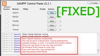 Stuck with Apache Shutdown 2Minute Fixes for XAMPP amp MySQL Issues [upl. by Matless]