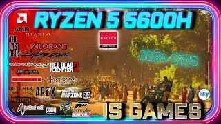 Ryzen 5 5600H  VEGA 7 in 15 GAMES in 2024 [upl. by Barcus]