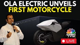 LIVE Ola Electric Launches EMotorcycle Series Roadster  ₹74999  Ola Electric Bhavish Aggarwal [upl. by Neelhtakyram]