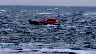 Pilot launch Nepean goes home to Queenscliff seen at Point Lonsdale Victoria Australia [upl. by Alleunam750]