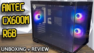 ☑️ GABINETE DUAL CHAMBER A UN BUEN PRECIO ANTEC CX600M RGB Review  Unboxing Completo [upl. by Airalav]