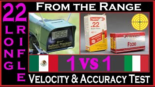 22LR Fiocchi F320 amp Aguila Super Extra HV  Muzzle Velocity amp Accuracy Test [upl. by Appleby326]