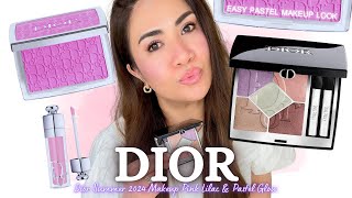 NEW DIOR MAKEUP 💜 DIOR BLUSH PINK LILAC amp DIOR PASTEL GLOW EYESHADOW PALETTE TRY ON [upl. by Hayes]