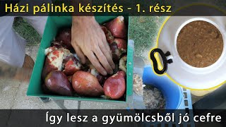 pálinkafőzés 1 rész  gyümölcs cefre készítés [upl. by Onoitna619]