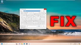 Character Map Not Working in Windows 1110 Solution [upl. by Alleynad565]