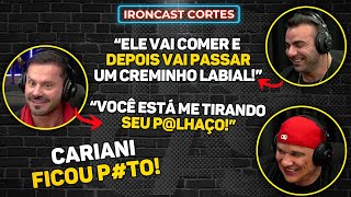 BRANDÃO E GIGA DEIXAM CARIANI BRAVO COM ZOEIRA AO VIVO – IRONCAST CORTES [upl. by Berga212]