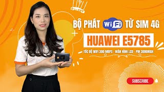 Bộ phát wifi 4G cầm tay có 2 băng tần  pin trâu  Huawei E5785 [upl. by Ule]