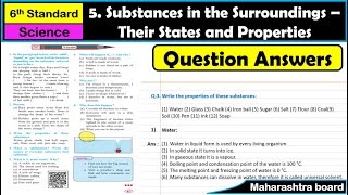 Substances in the Surroundings –Their States and Properties  Question Answers  Class 6  Science [upl. by Jan758]