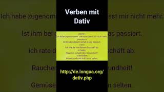 Verben mit Dativ dativ dative  dem der dem den einem einer einem meinem meiner meinen [upl. by Cypro]