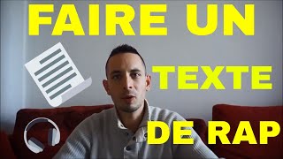 Comment écrire un texte de rap  lart de la rime  JeVeuxRapper [upl. by Naujled]