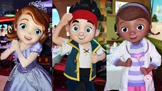 Disney Junior Character Breakfast on Disney Cruise Line wDoc McStuffins Sofia Jake amp Mickey [upl. by Davena]