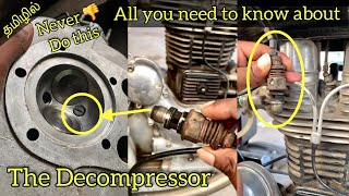 Old bullet decompressor  right way to use royalenfield bullet motovlog bullet350 motorcycle [upl. by Tegdirb]