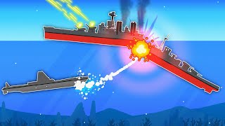 Ships At War Battle Simulator Ship Sinking Simulator  FORTS  Ships at War Gameplay [upl. by Rena715]