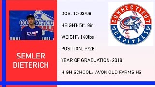 Semler Dieterich Connecticut Capitals 2016 Video Profile [upl. by Aneleairam]