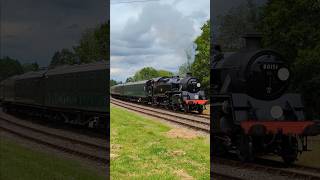 Steam locomotive departs Kingscote Station [upl. by Ynohtna]