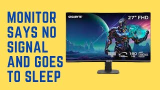 How To Fix If Monitor Says No Signal And Goes To Sleep [upl. by Pratte444]